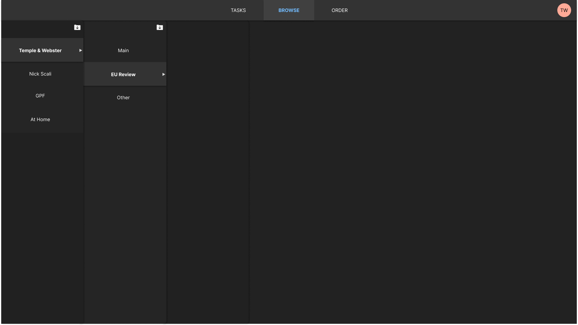 Figma design of browsing folders and files retrieved from Alibaba Cloud S6 storage.